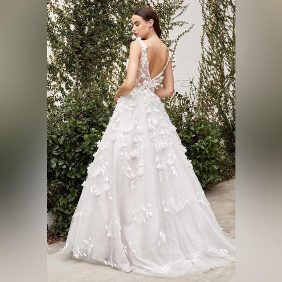 ANDREA AND LEO Floral Wedding Dress - Picture 2 of 6